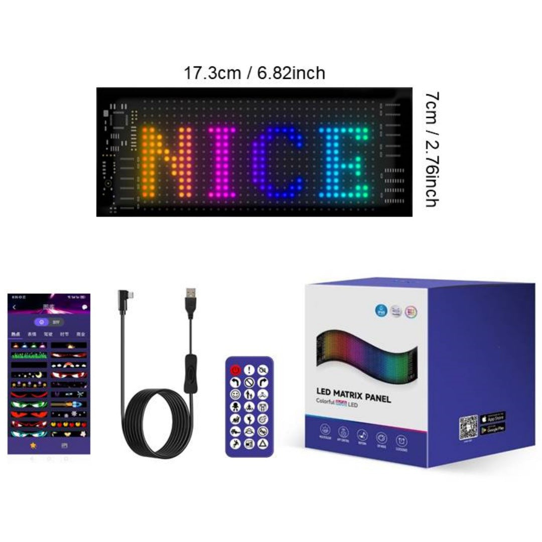 🚗🎄 Smart LED Pixel Car Display — App-Controlled Custom Text, Colors & Animations