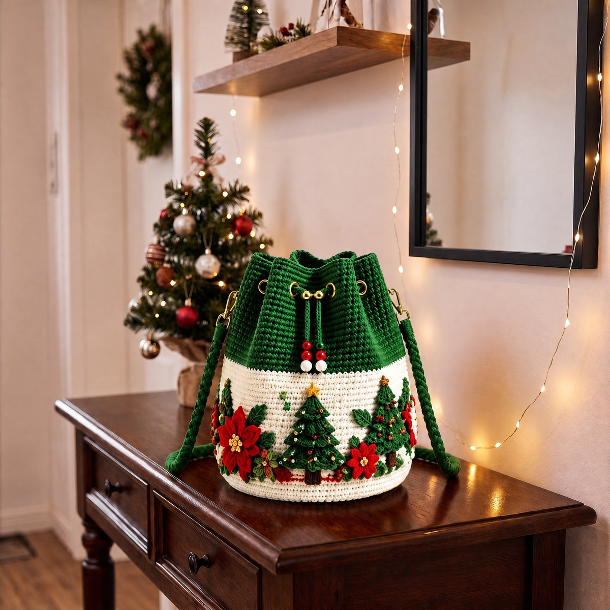 🎁Handmade Christmas Crochet Bag Collection – One for You, One to Gift
