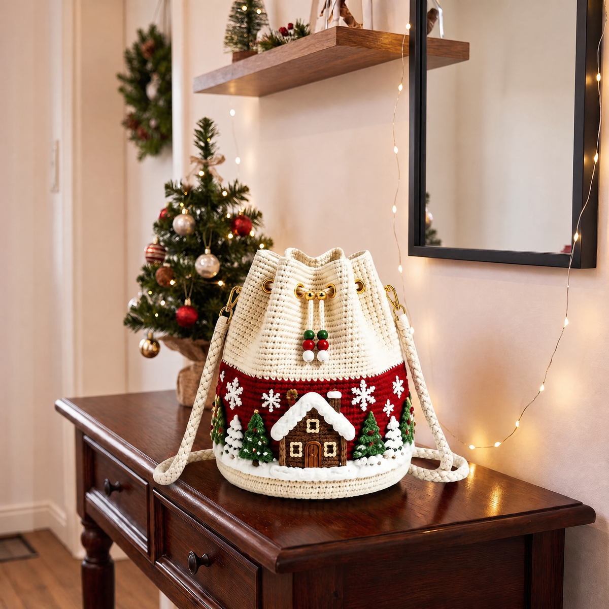 🎁Handmade Christmas Crochet Bag Collection – One for You, One to Gift
