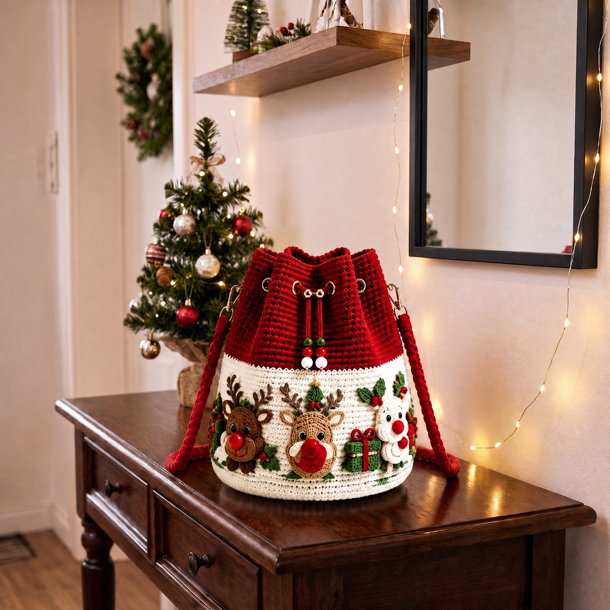🎁Handmade Christmas Crochet Bag Collection – One for You, One to Gift